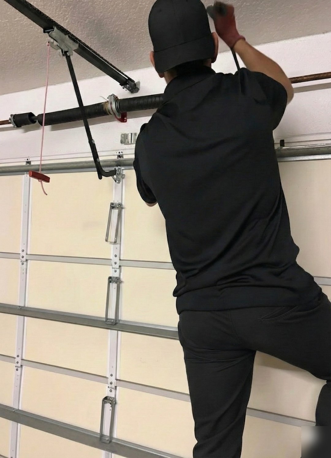 Garage door repair work