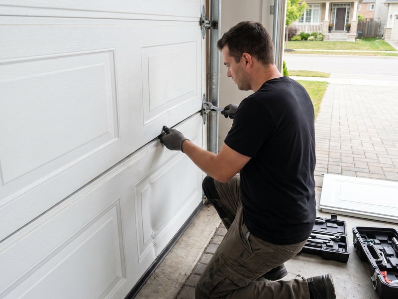 Garage Door Panel Replacement by Rock of Hampden