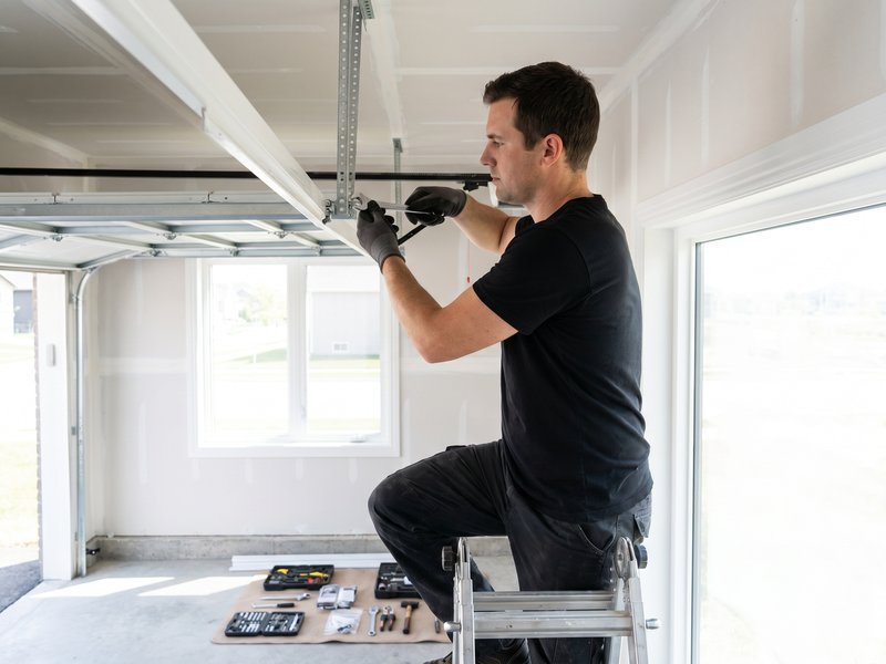 Garage door repair work by Rock of Hampden in Bethesda